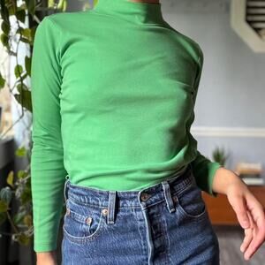 L.L.Bean aloe green mock neck (S)